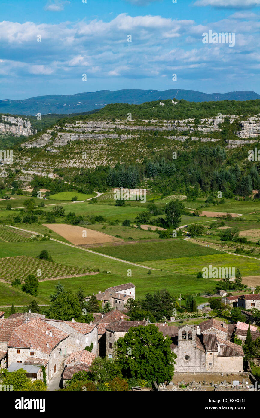 Chassagnes, Valley Of Chassezac,Ardeche,Rhone Alpes,France Stock Photo