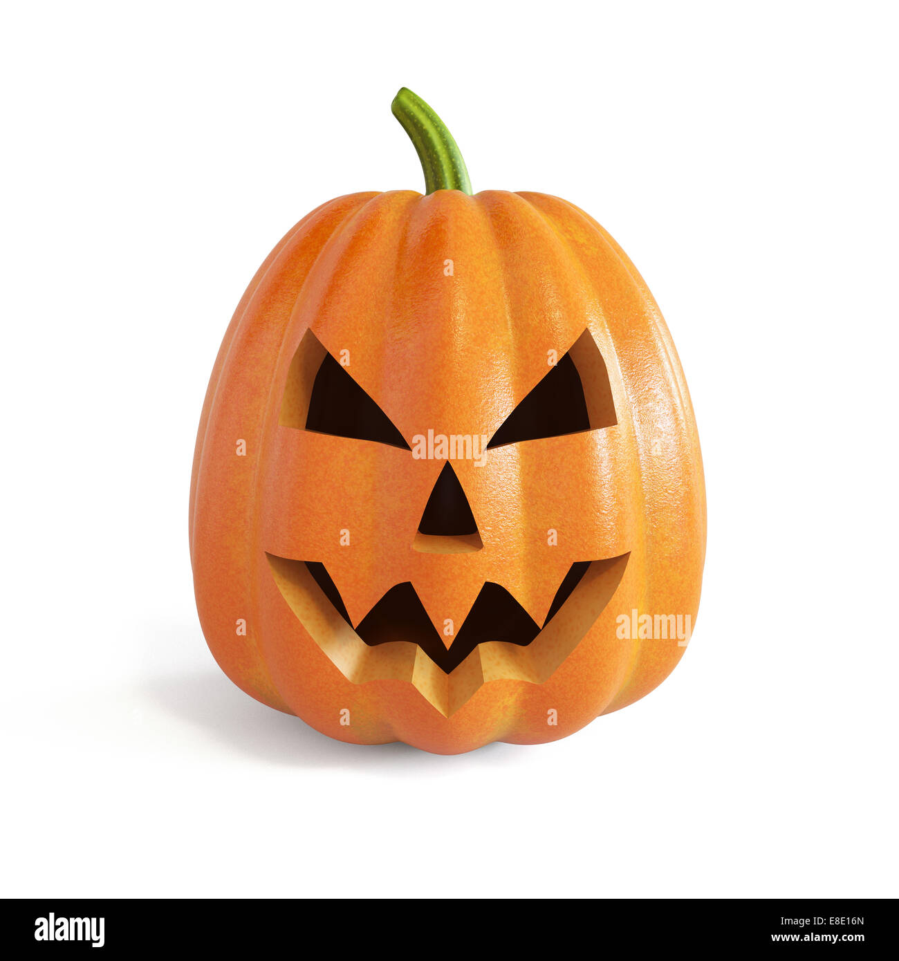 3d render of the Jack O Lantern halloween pumpkin. Isolated on white background Stock Photo