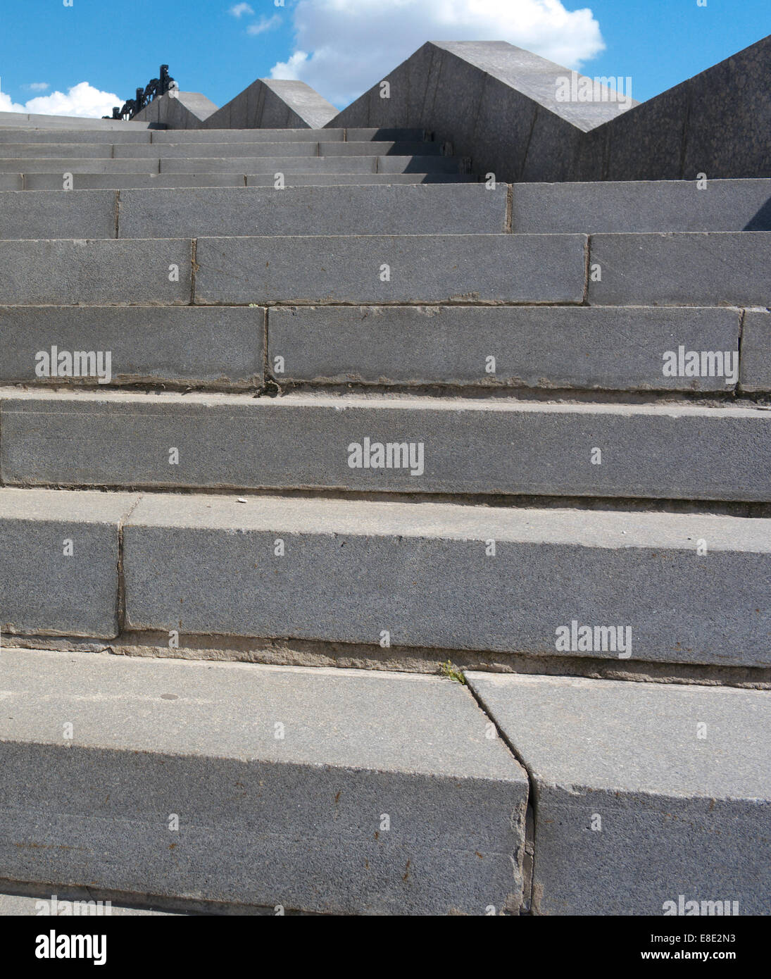 Marble Stairs at Day Stock Photo