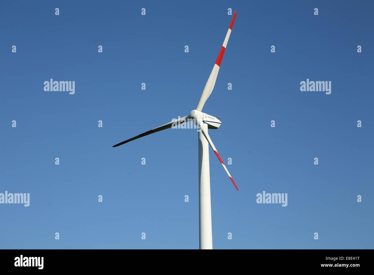 Stationary Wind Turbine Stock Photo