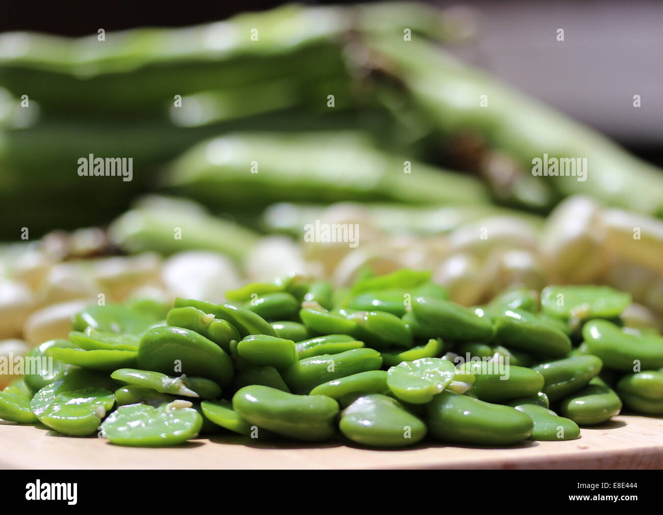 Double podded broad beans Stock Photo Alamy