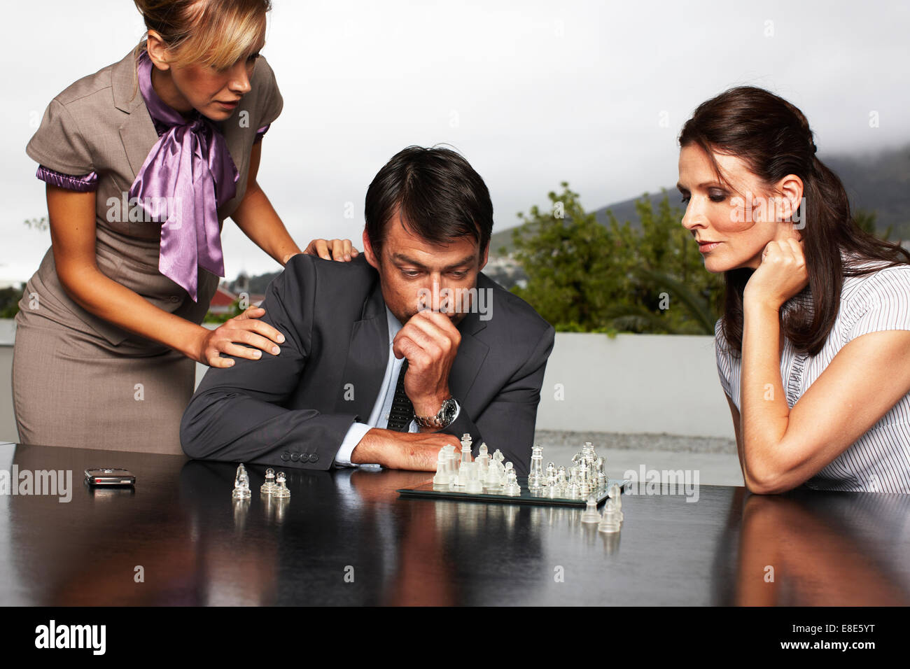 Manipulation in business Stock Photo