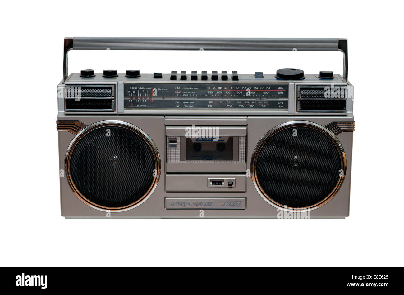Vintage Radio Boombox on a white background Stock Photo - Alamy