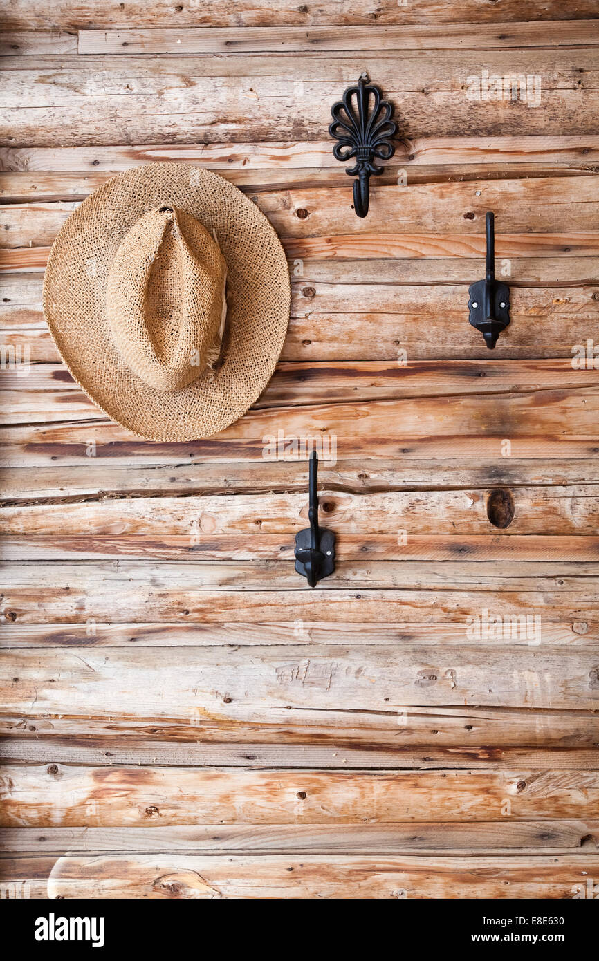 Hat Hanging on Hook Stock Photo Alamy
