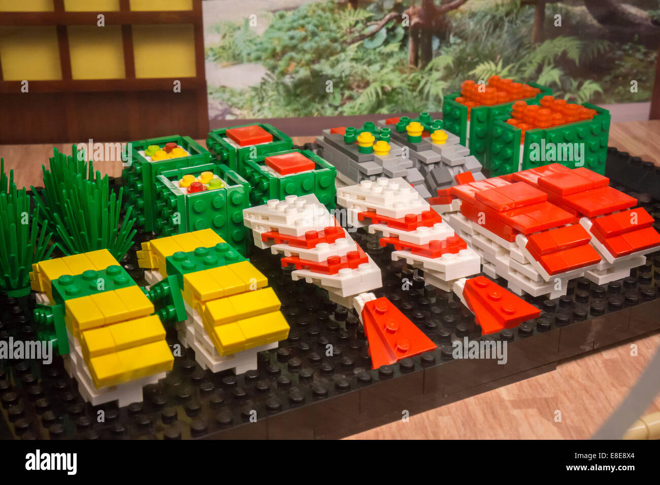 Lego "sushi" on display in the new Lego store on Madison Square in New York  Stock Photo - Alamy