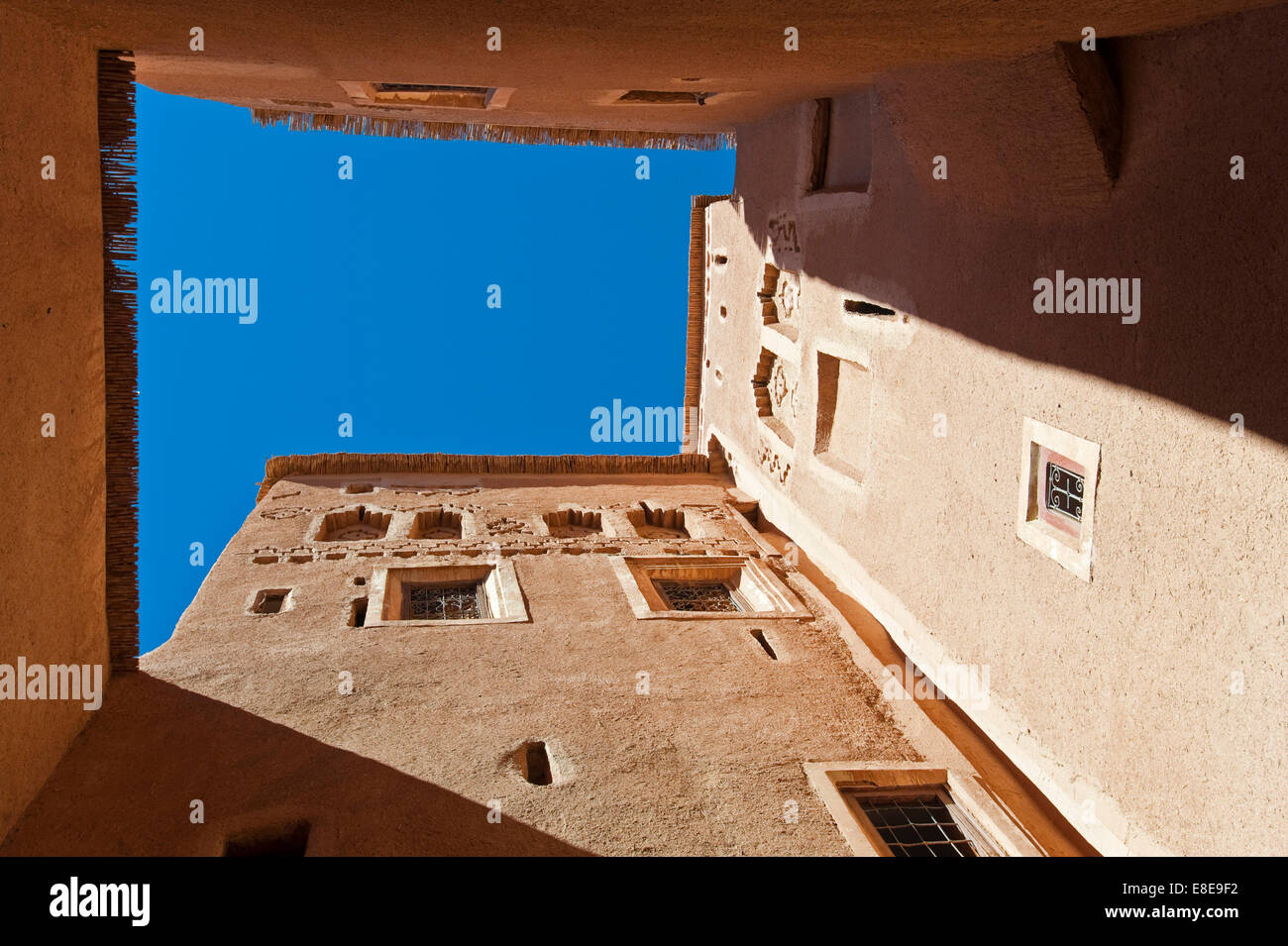 Horizontal view of Kasbah Taourirt in Ouarzazate. Stock Photo