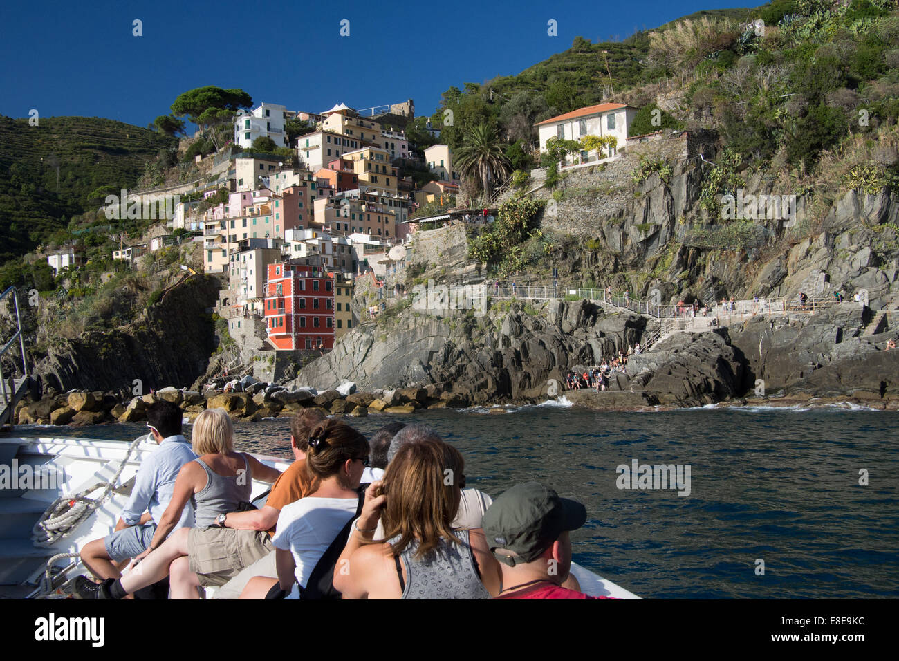 Riomaggiore, Cinque Terre, Liguria, Italy. Stock Photo