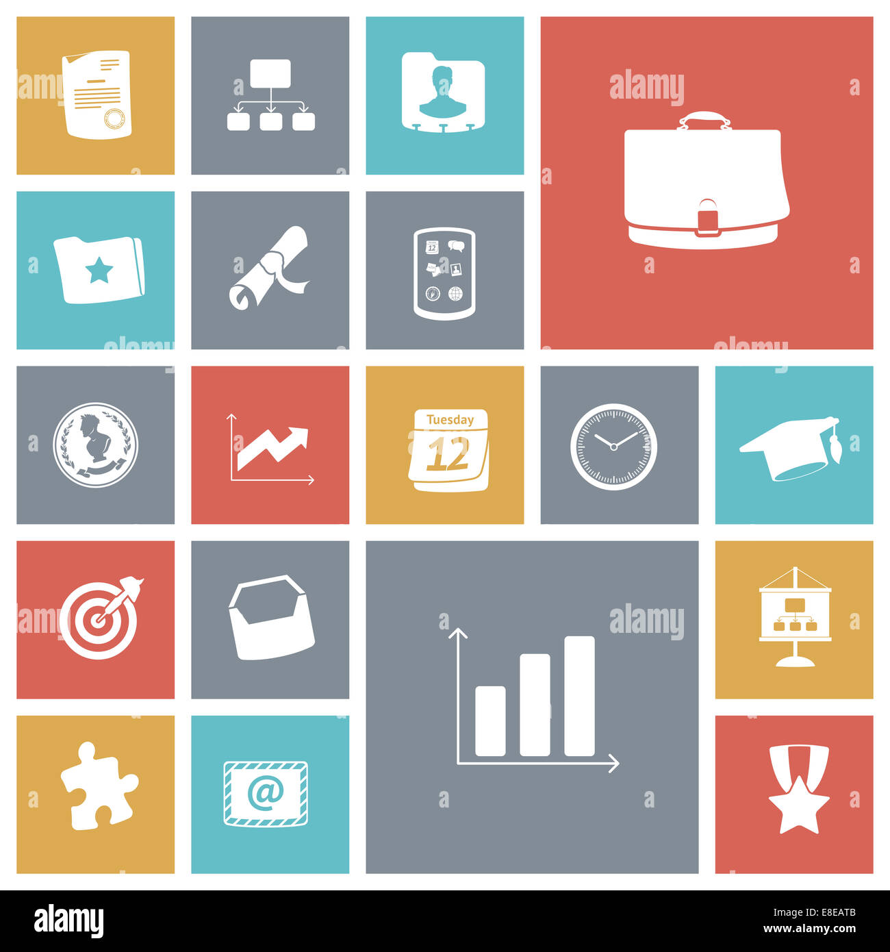Flat design icons for business and finance Stock Photo - Alamy