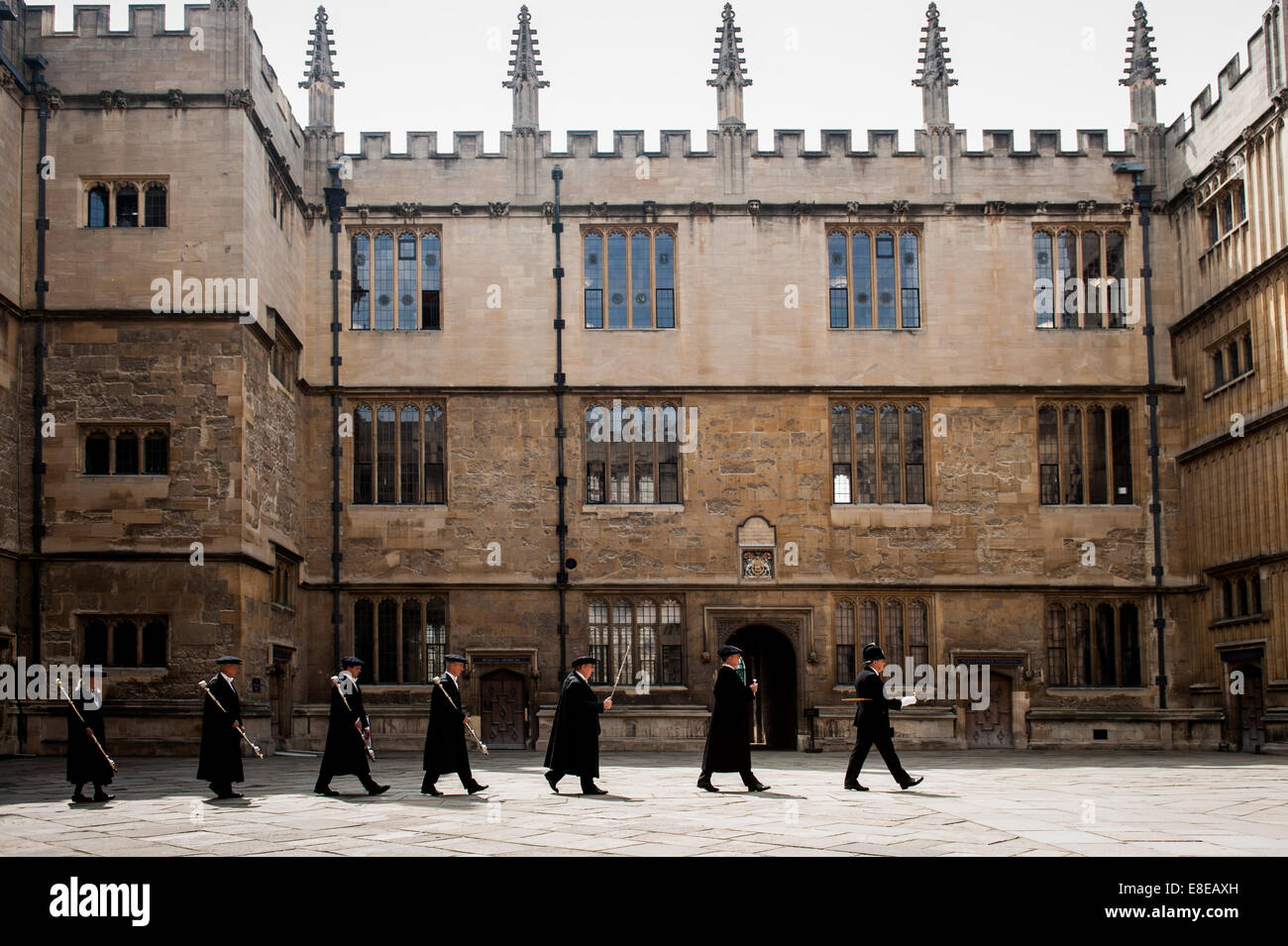 The ceremony of Encaenia, which is the ceremony at which the University of Oxford awards honorary degrees, Stock Photo