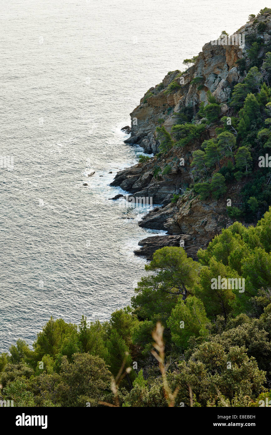 Mediterranean coast of France near Lavandou sea resort in South France Stock Photo