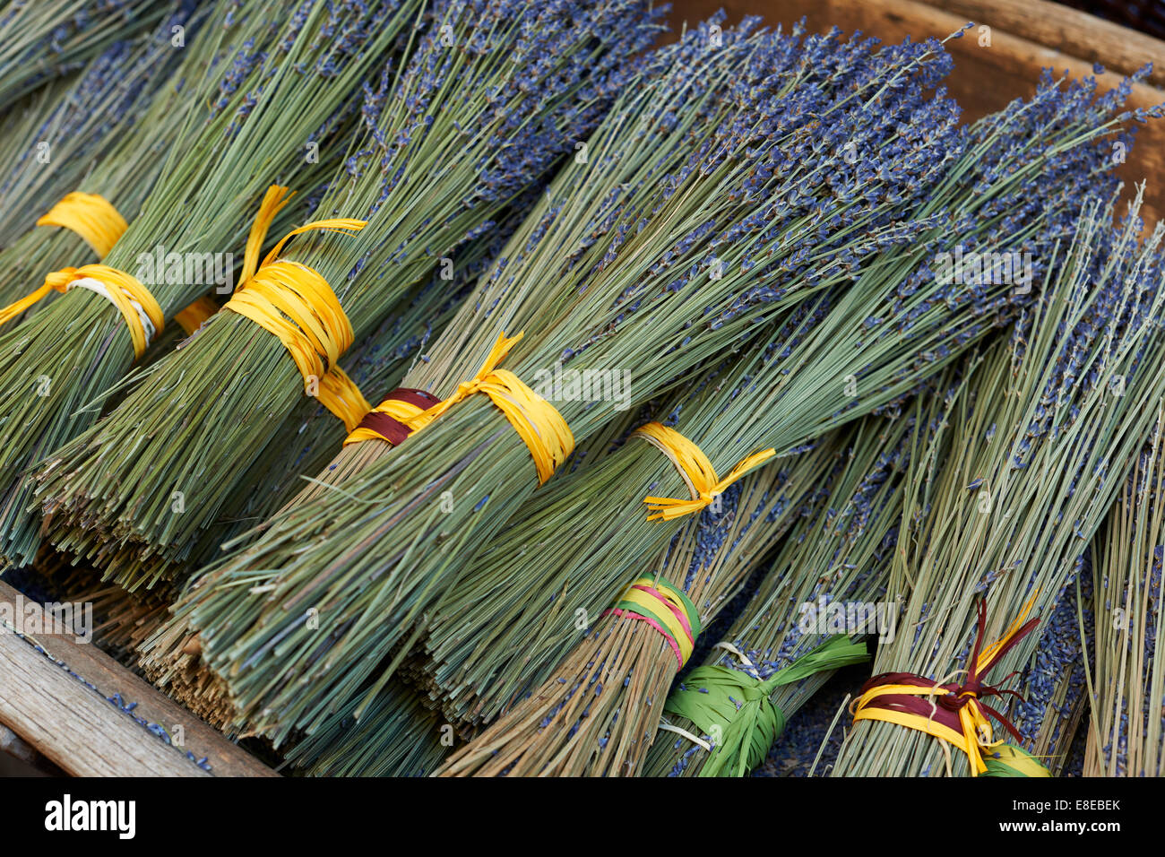Bouquets of dry lavender for sale in Aix en Provence town, France Stock Photo