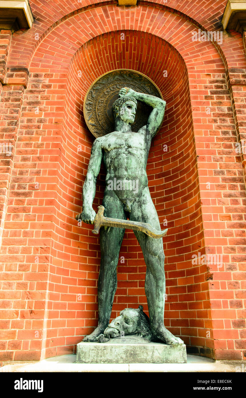 Bronze sculpture of at Eltham Palace London, England Stock