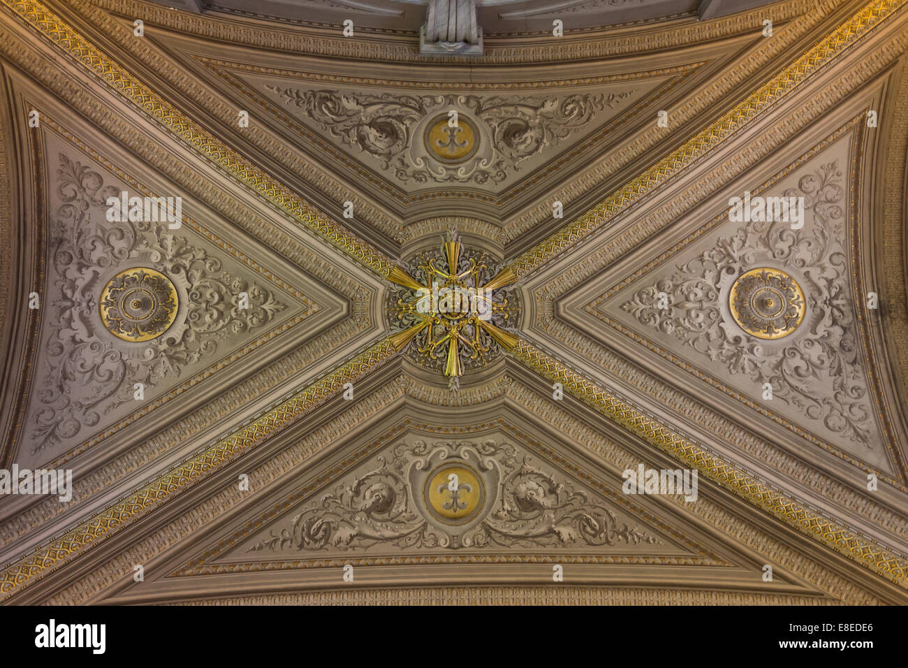 Ceiling the Gallery of the Candelabra (Galleria dei Candelabri), Vatican Museum, Vatican City Stock Photo