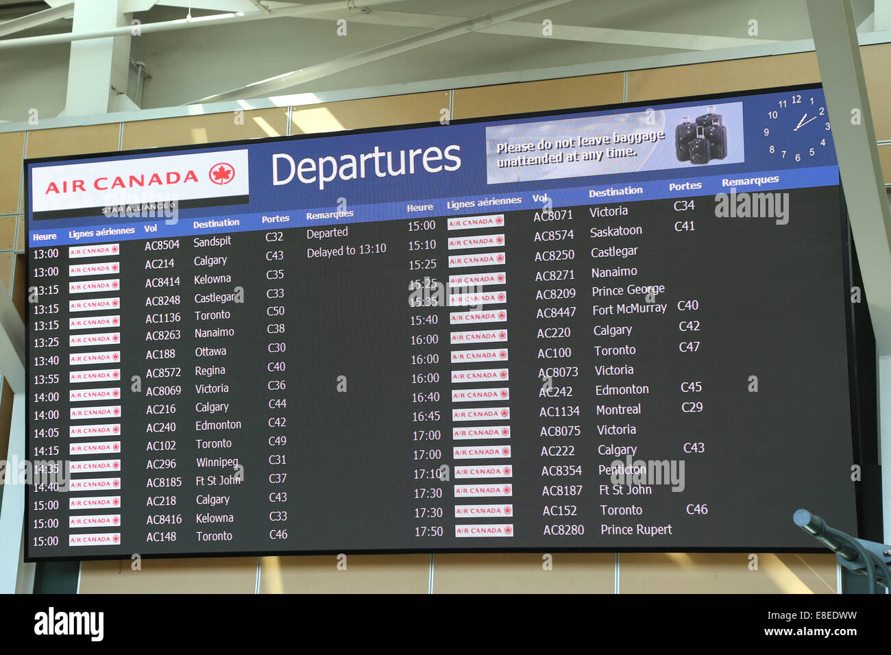 Macro Airport Departures Monitor Showing Flight Gate Stock Photo Alamy