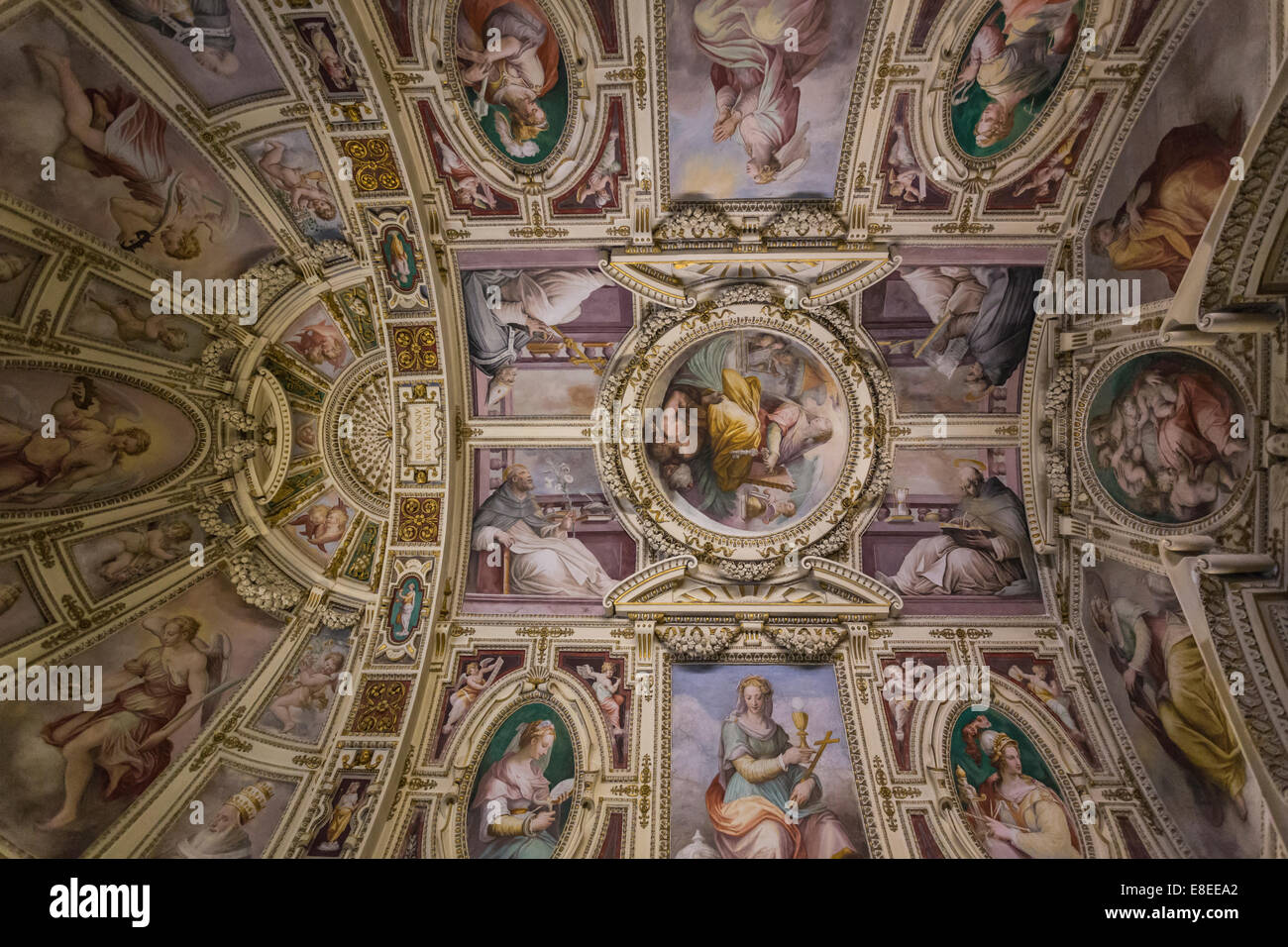 Chapel of St Peter the martyr (Capella di San Pietro Martire) ceiling fresco, Vatican museums, Vatican City Stock Photo