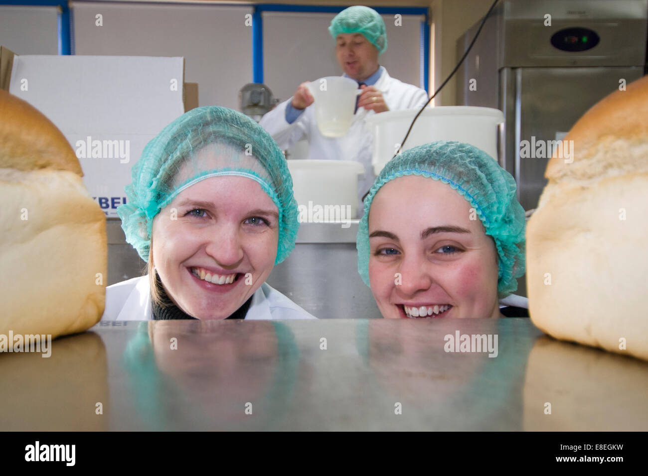 Bread development technologists, showing how bread is developed and baked Stock Photo