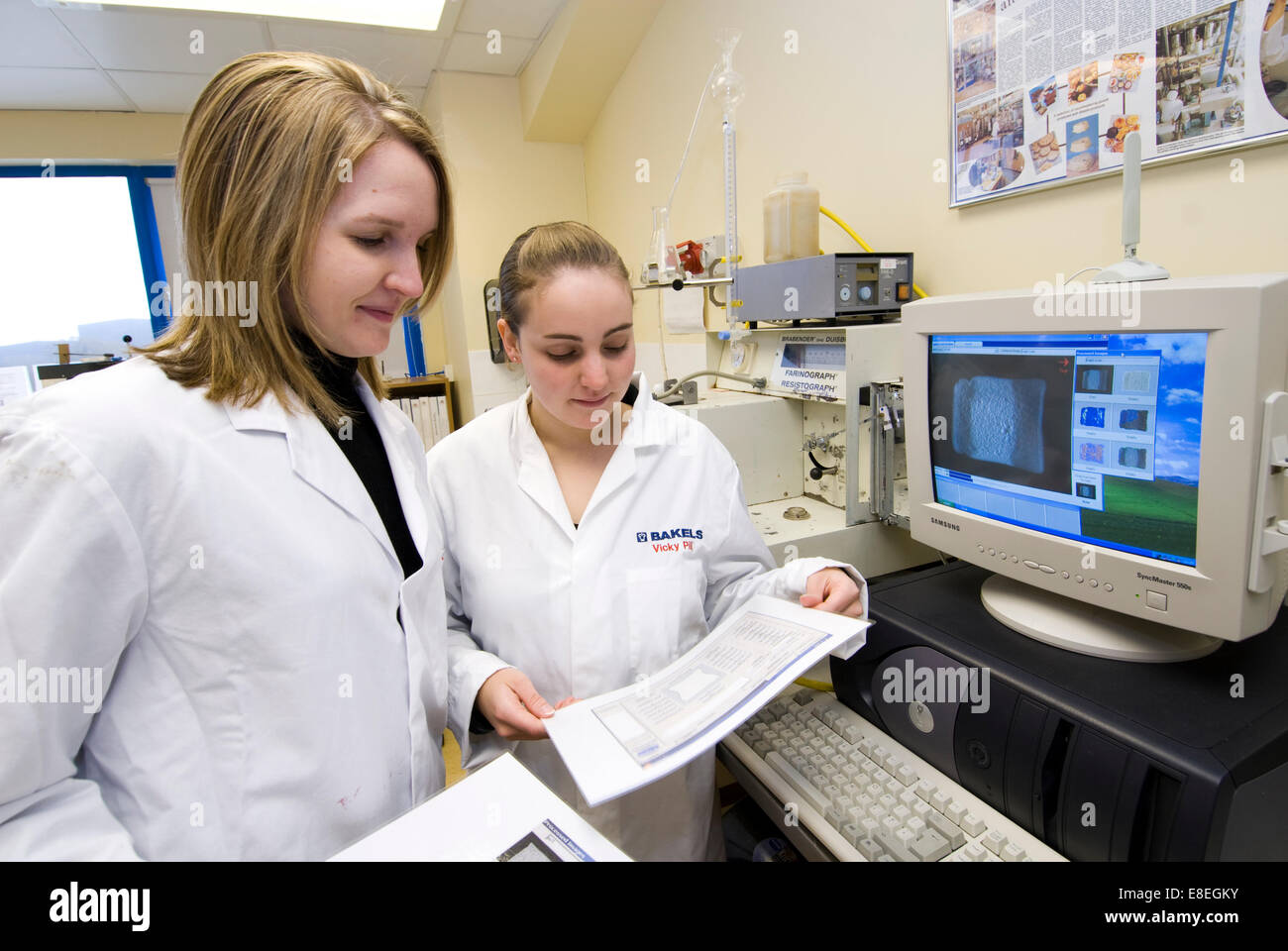 Bread development technologists, showing how bread is developed and baked Stock Photo