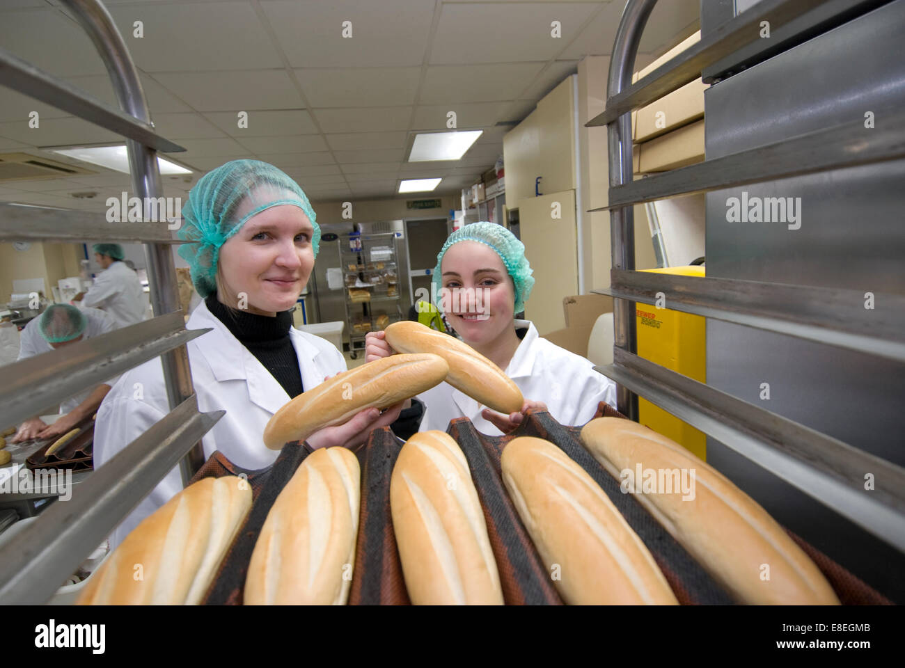 Bread development technologists, showing how bread is developed and baked Stock Photo