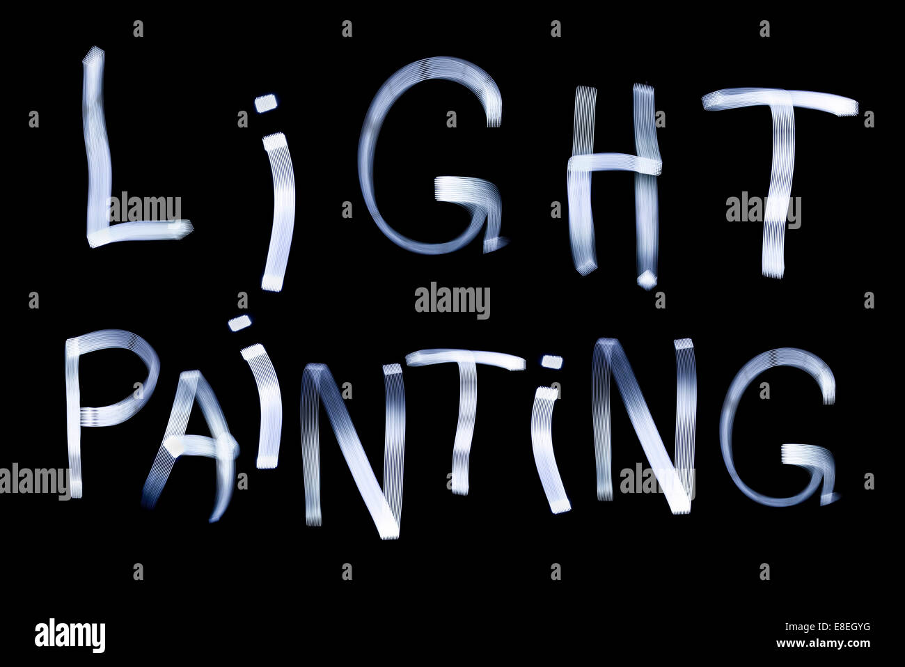 Light Painting words using a LED light panel at night and a long