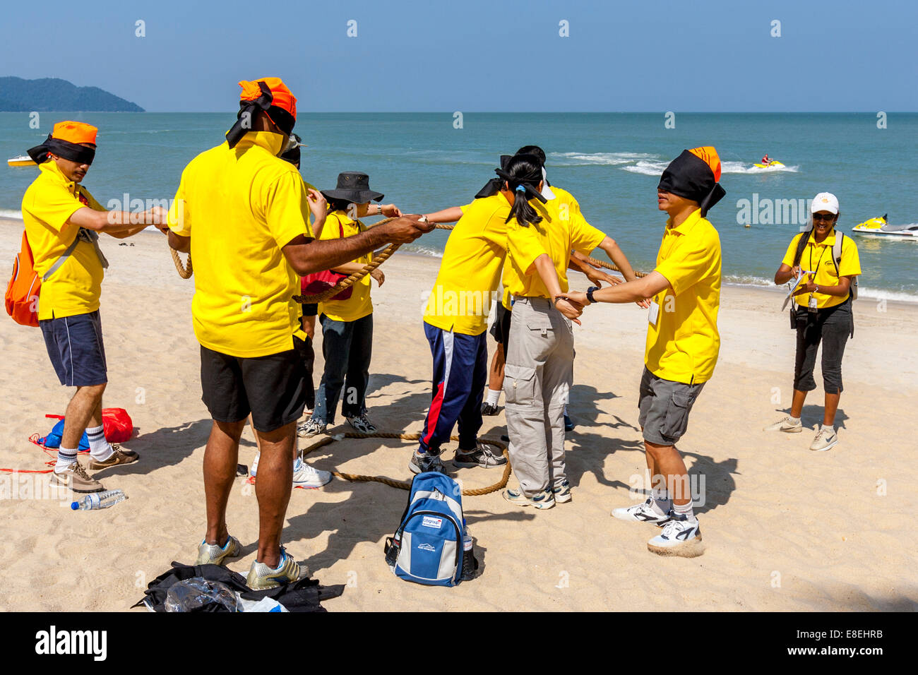 Company Team  Building  Exercise Batu Ferringhi Beach 