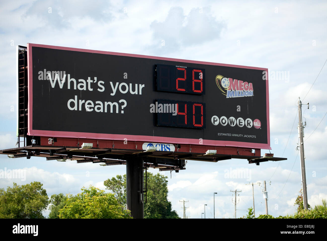 Lottery billboard. Maple Grove Minnesota MN USA Stock Photo Alamy