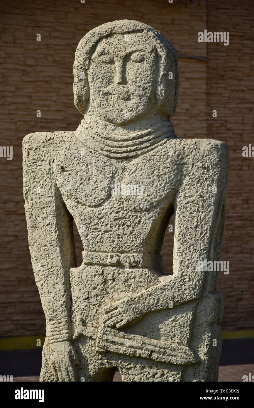 A stone statue in oriental style, In Astana, Kazakhstan Stock Photo Alamy