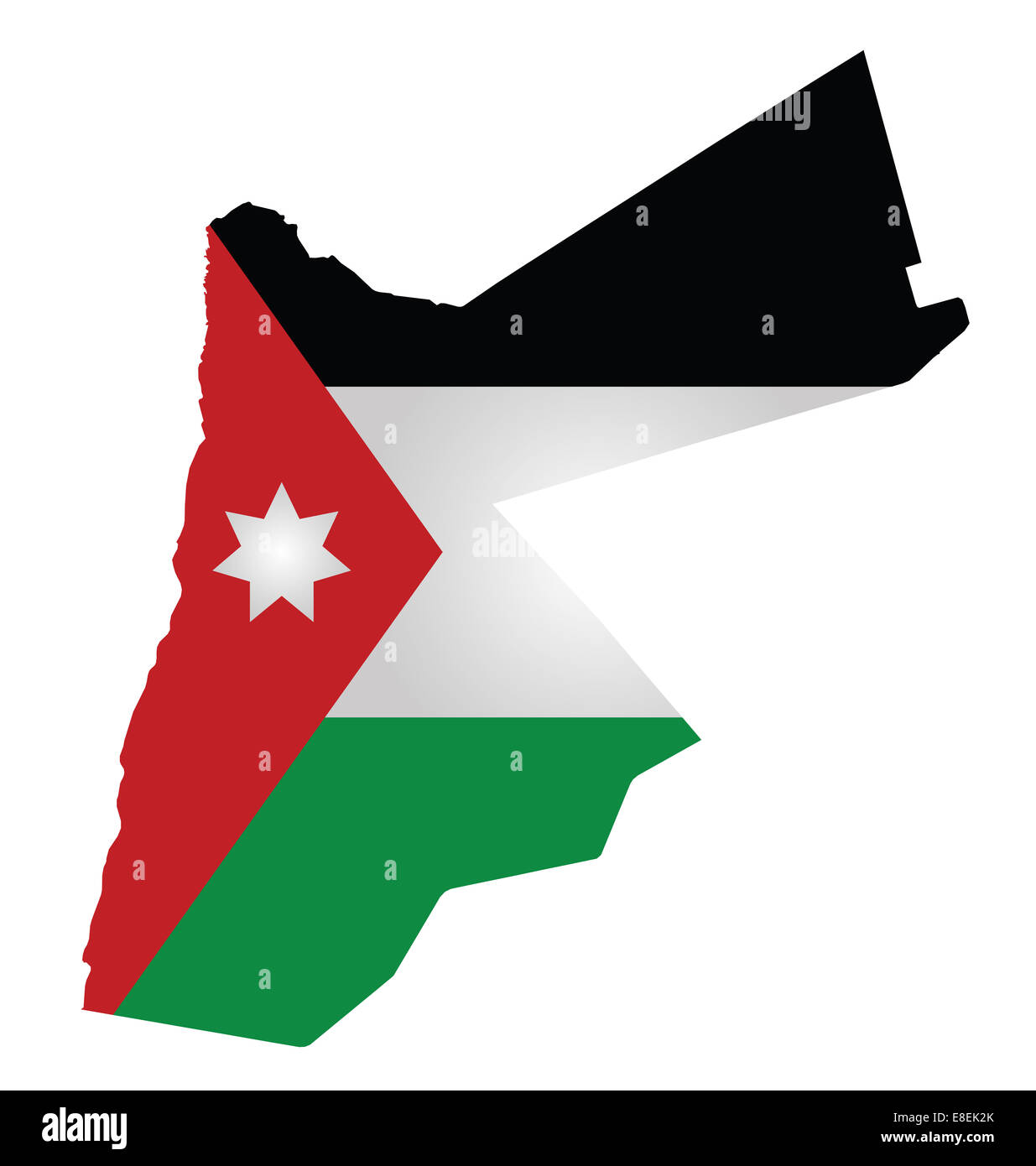 Flag of Hashemite Kingdom of Jordan Stock Photo - Alamy