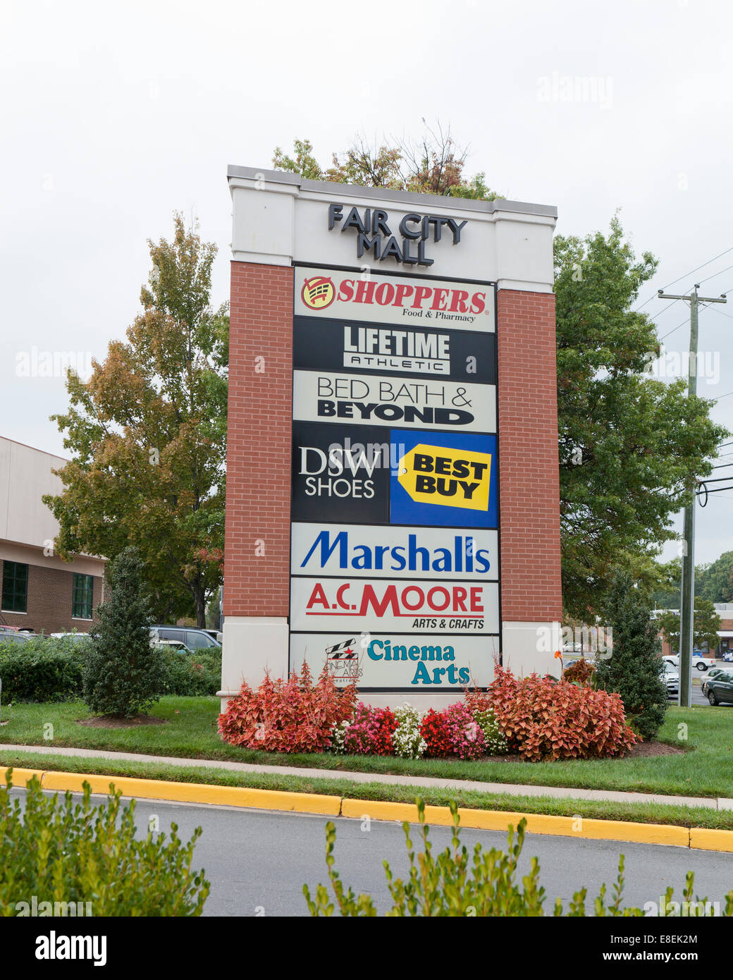 Fair City Strip mall sign - Virginia USA Stock Photo - Alamy