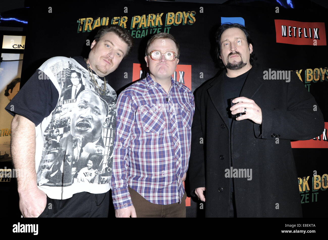 World premiere of 'Trailer Park Boys: Don't Legalize it' at Scotiabank Theatre.  Featuring: Robb Wells,Mike Smith,John Paul Tremblay Where: Toronto, Canada When: 03 Apr 2014 Stock Photo