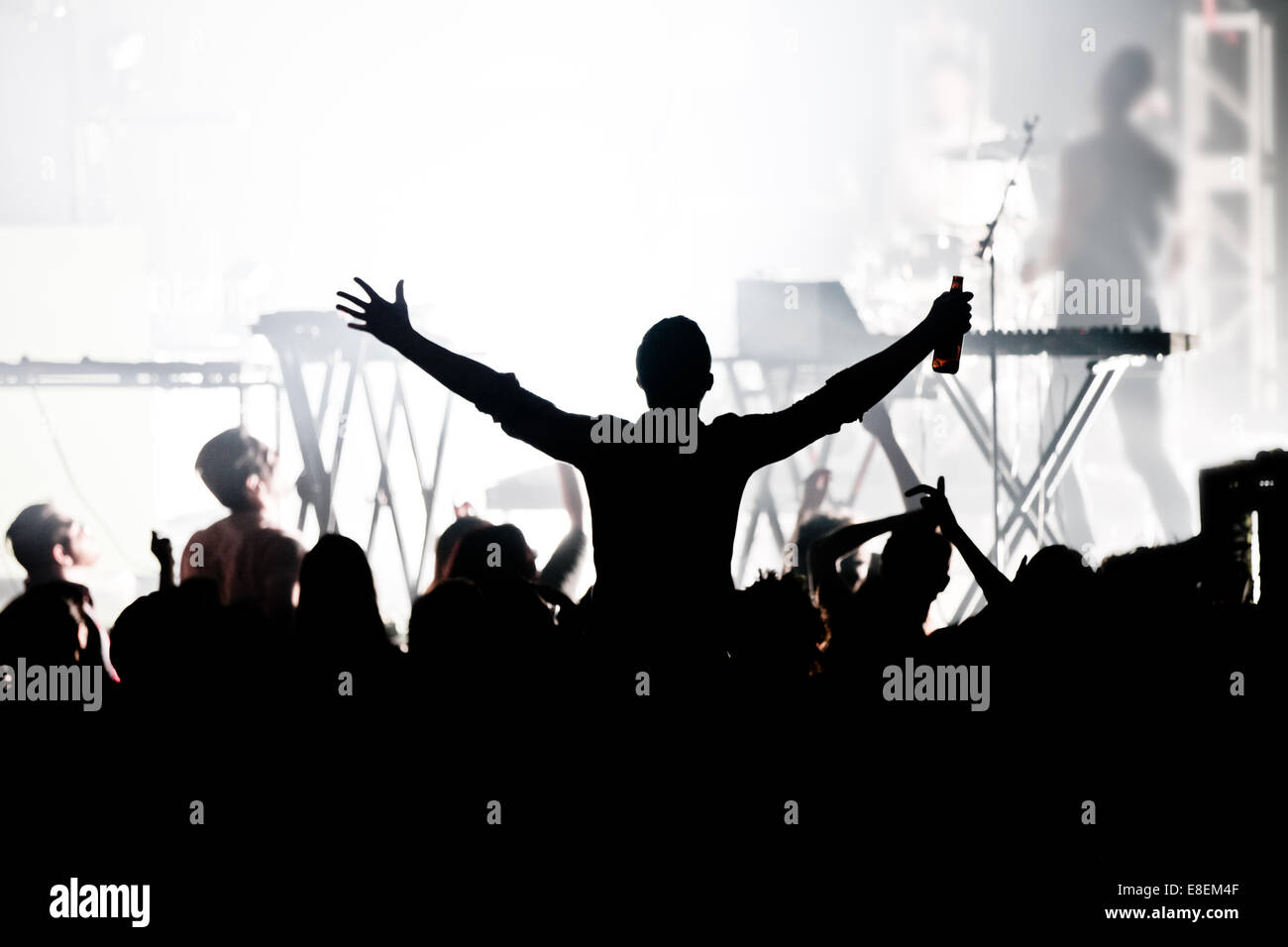 Very good crowd during a big show Stock Photo