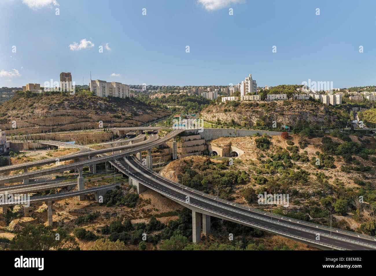 bridges in Haifa in the day of judgment Stock Photo