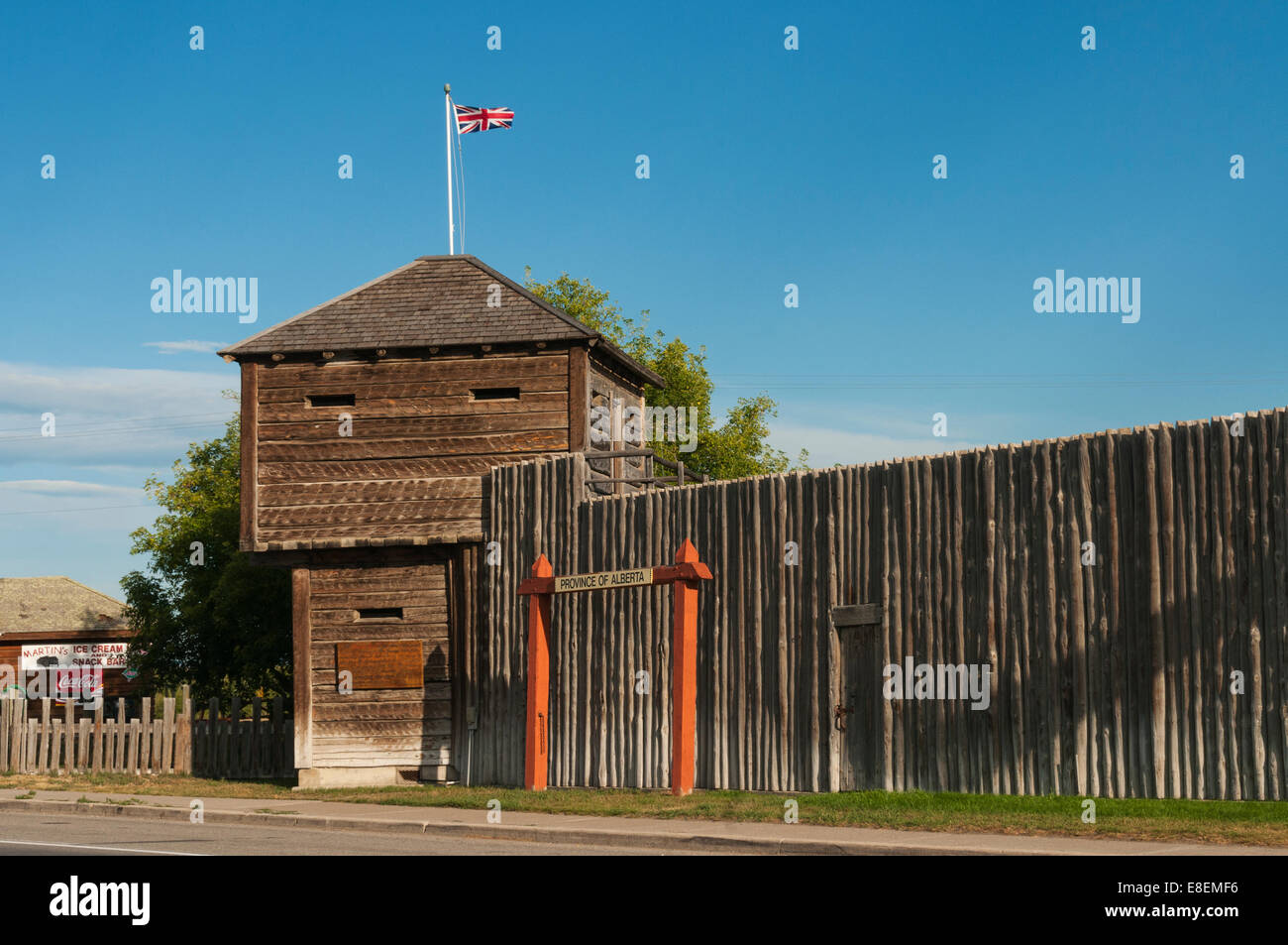 Elk203-6792 Canada, Alberta, Fort Macleod, North-West Mounted Police Fort Museum Stock Photo