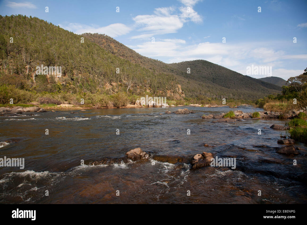 Free-flowing section of the Snowy River Victoria Australia Stock Photo
