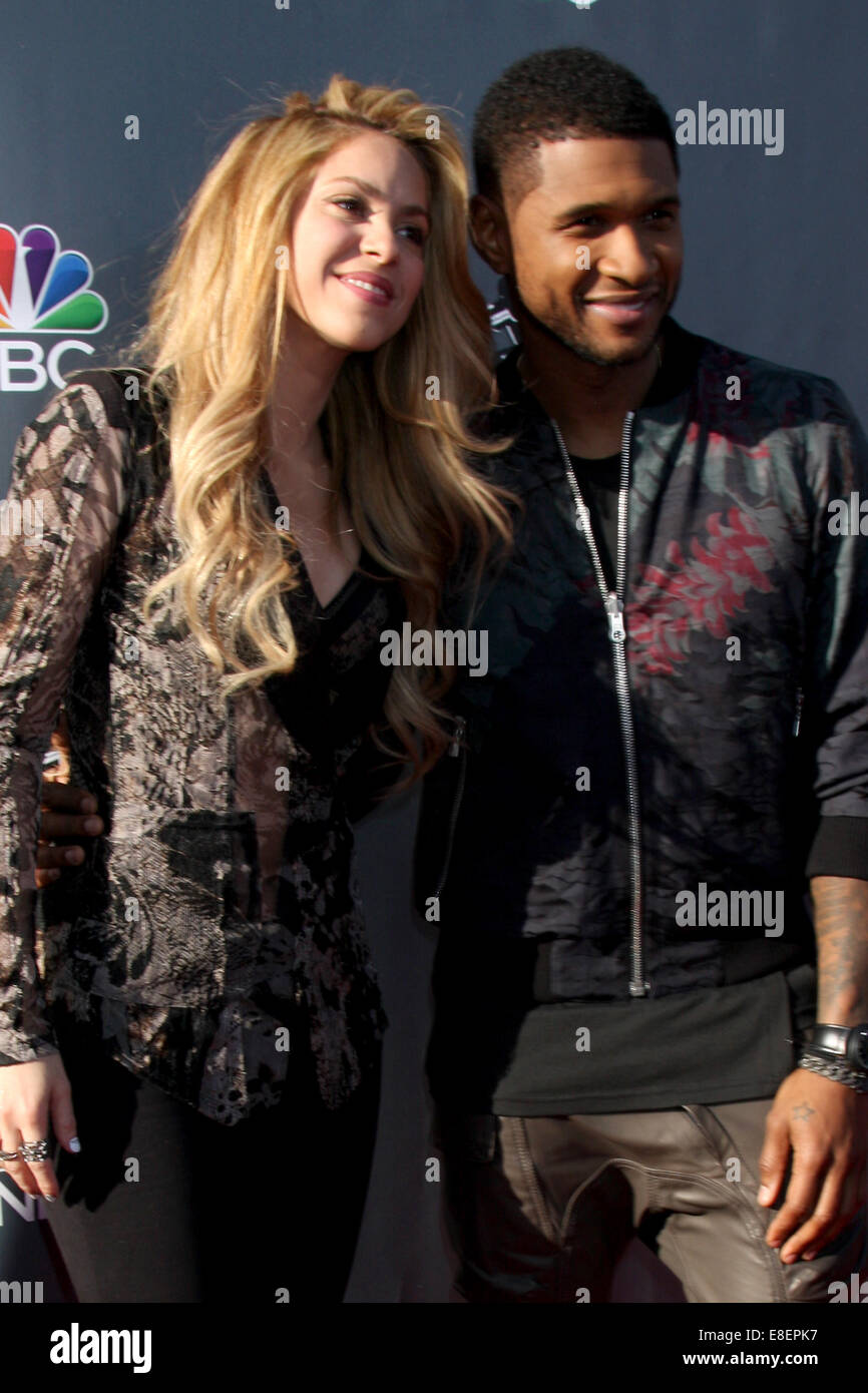 The Voice USA coaches - Photocall Featuring: Shakira,Usher Where: Los