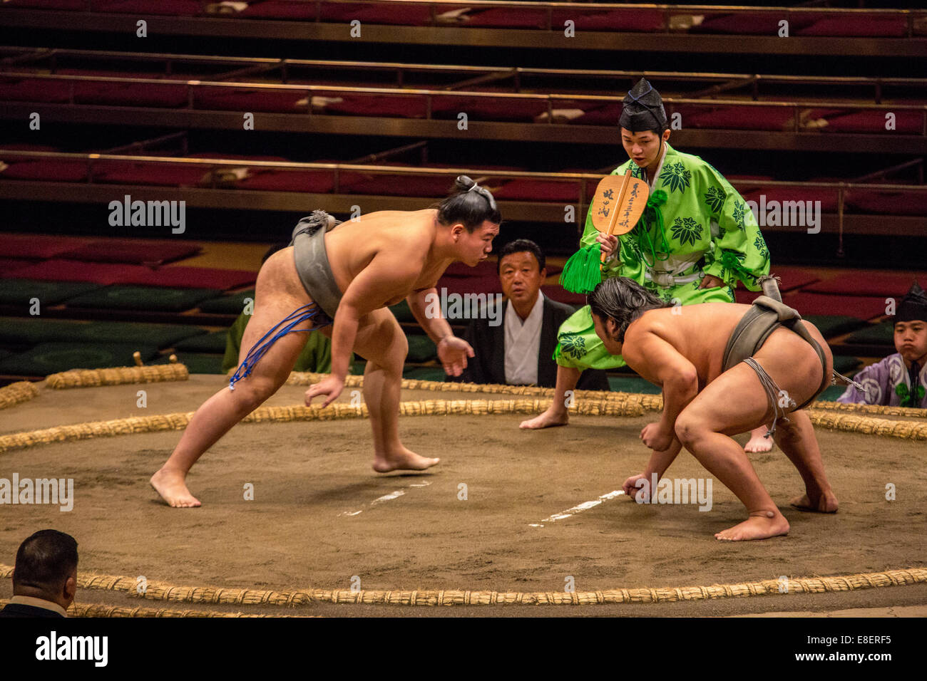 Grand Sumo Tournament, Tokyo, Japan Stock Photo