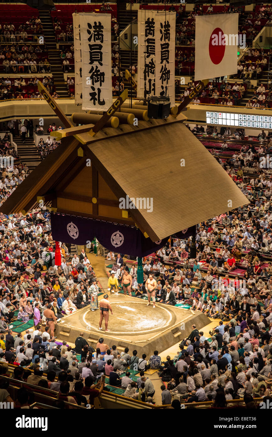 Grand Sumo Tournament, Tokyo, Japan Stock Photo Alamy