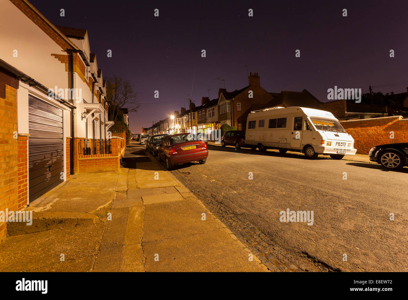 Night time Garrick Road Northampton Stock Photo Alamy
