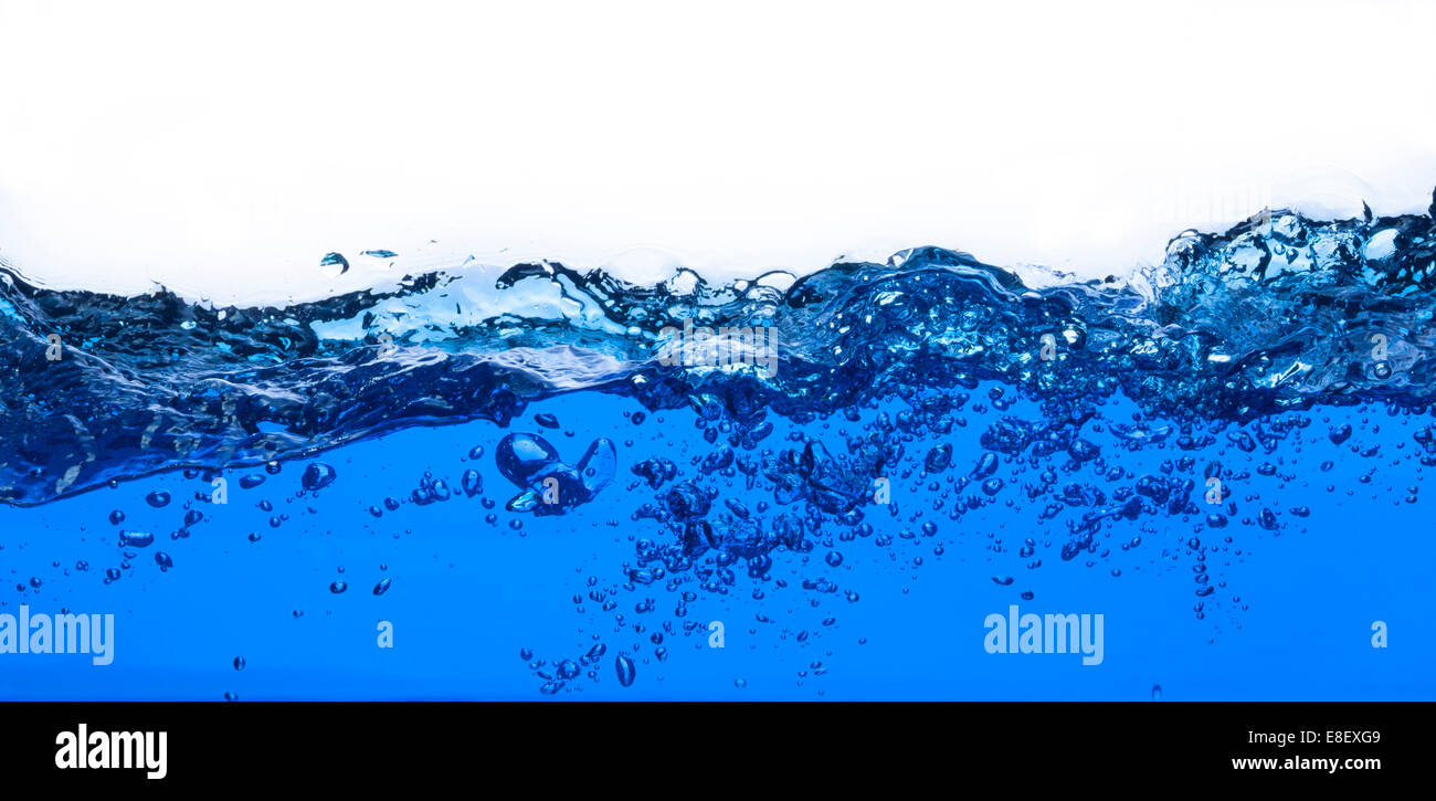 Pure Water wave isolated on white background Stock Photo