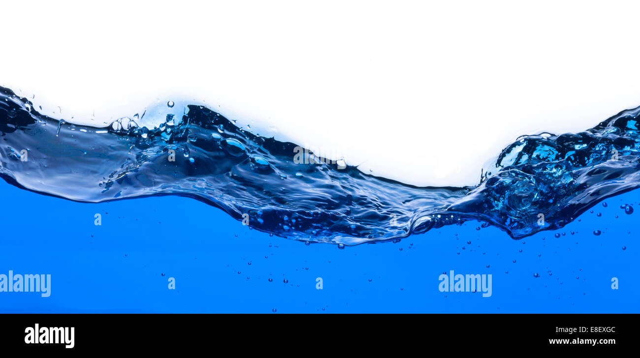 Pure Water wave isolated on white background Stock Photo