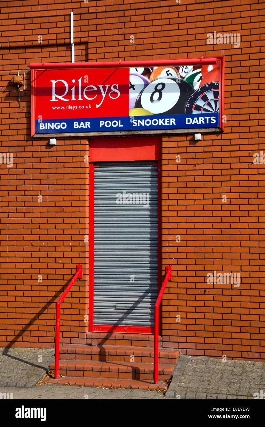 Rileys Snooker Hall closed after going into receivership, Cardiff, Wales, UK. Stock Photo