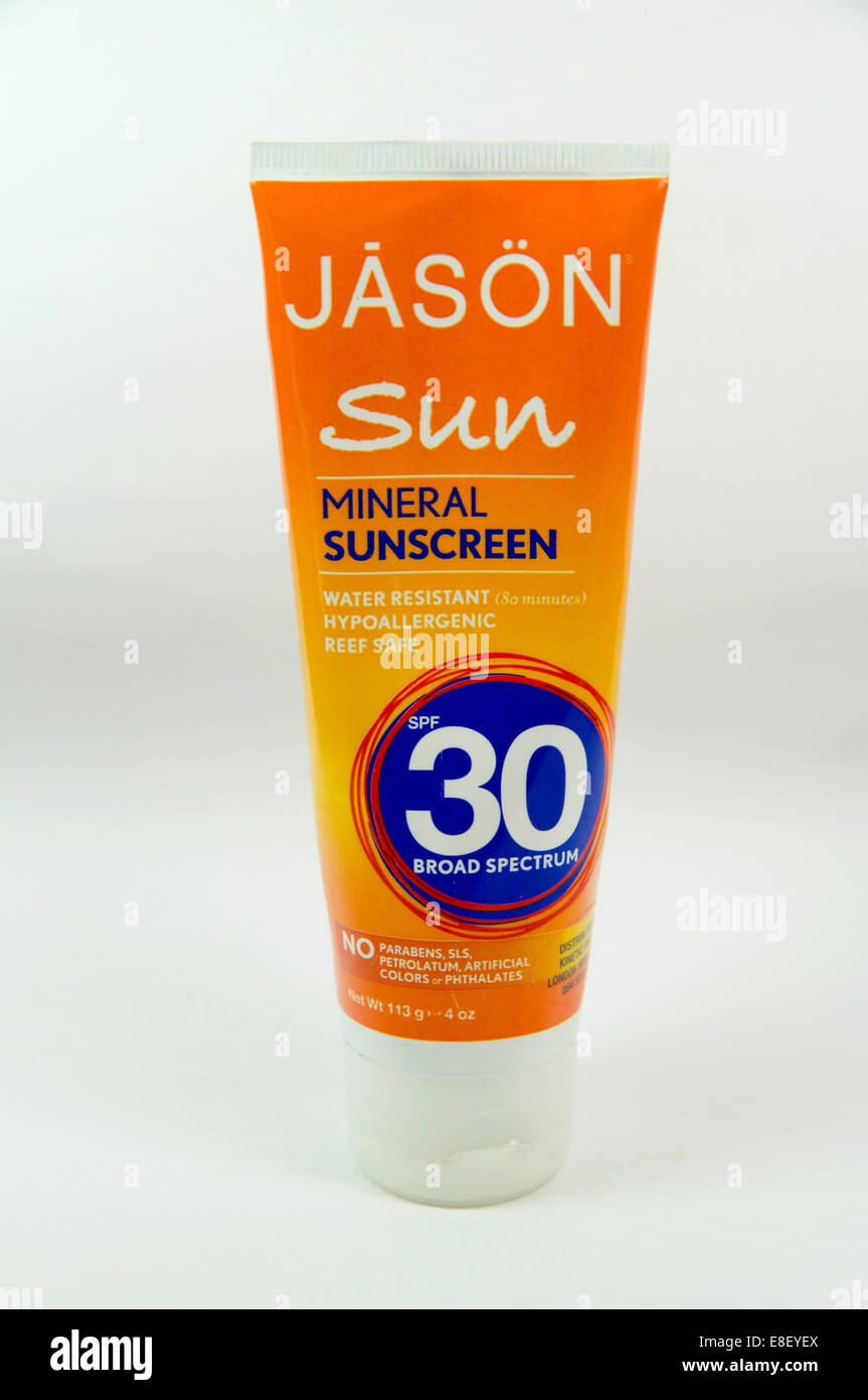 Jason mineral sunscreen lotion Stock Photo