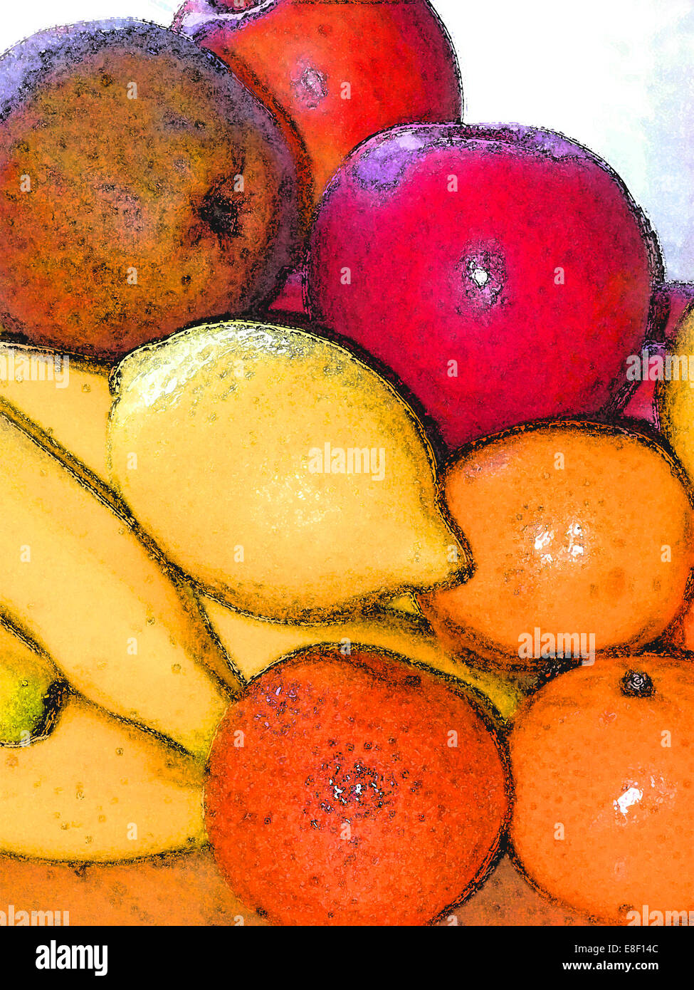 Fruit as part of a healthy diet including apples oranges bananas pears