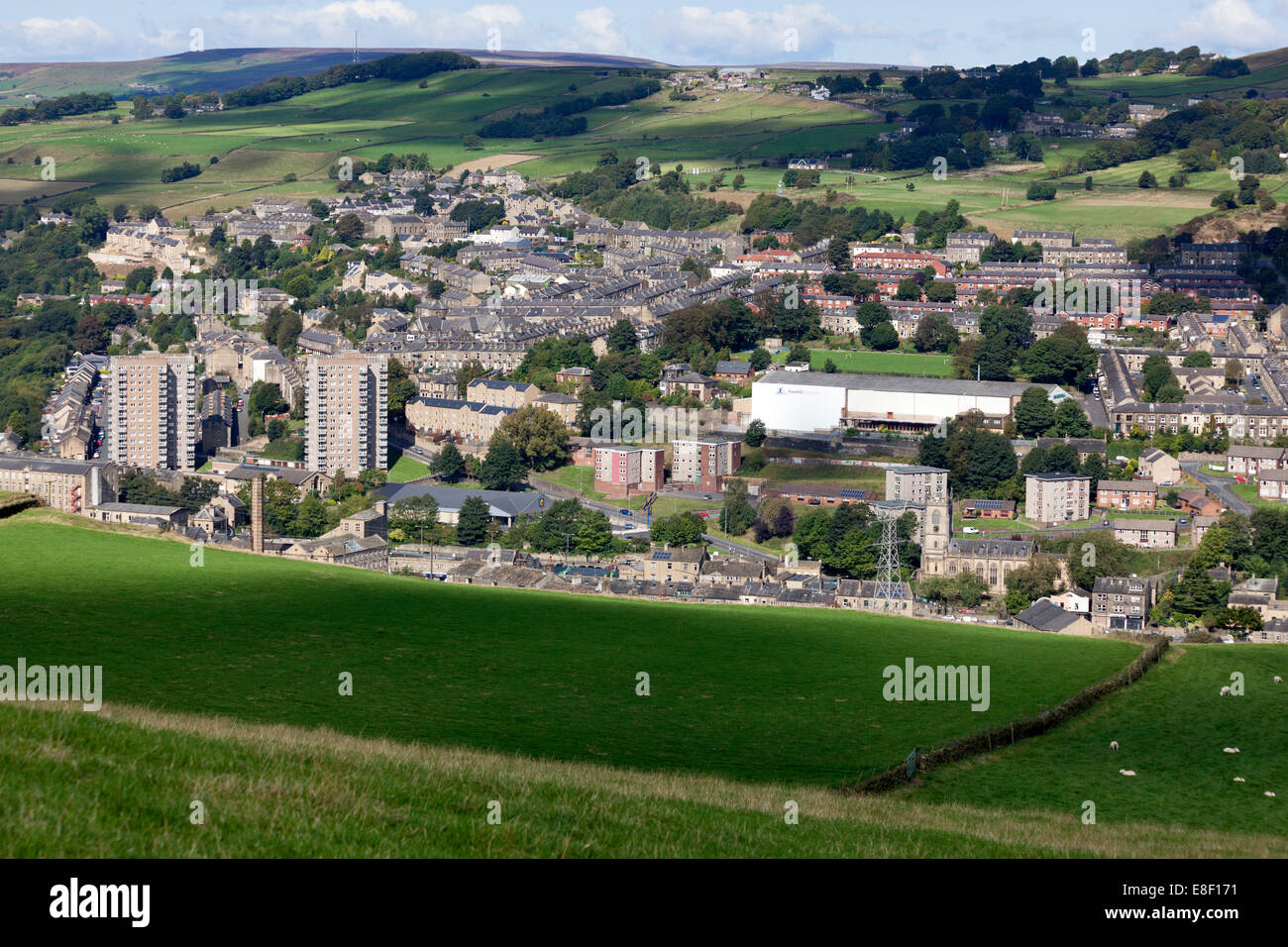 View of Sowerby Bridge from Norland, West Yorkshire Stock Photo Alamy