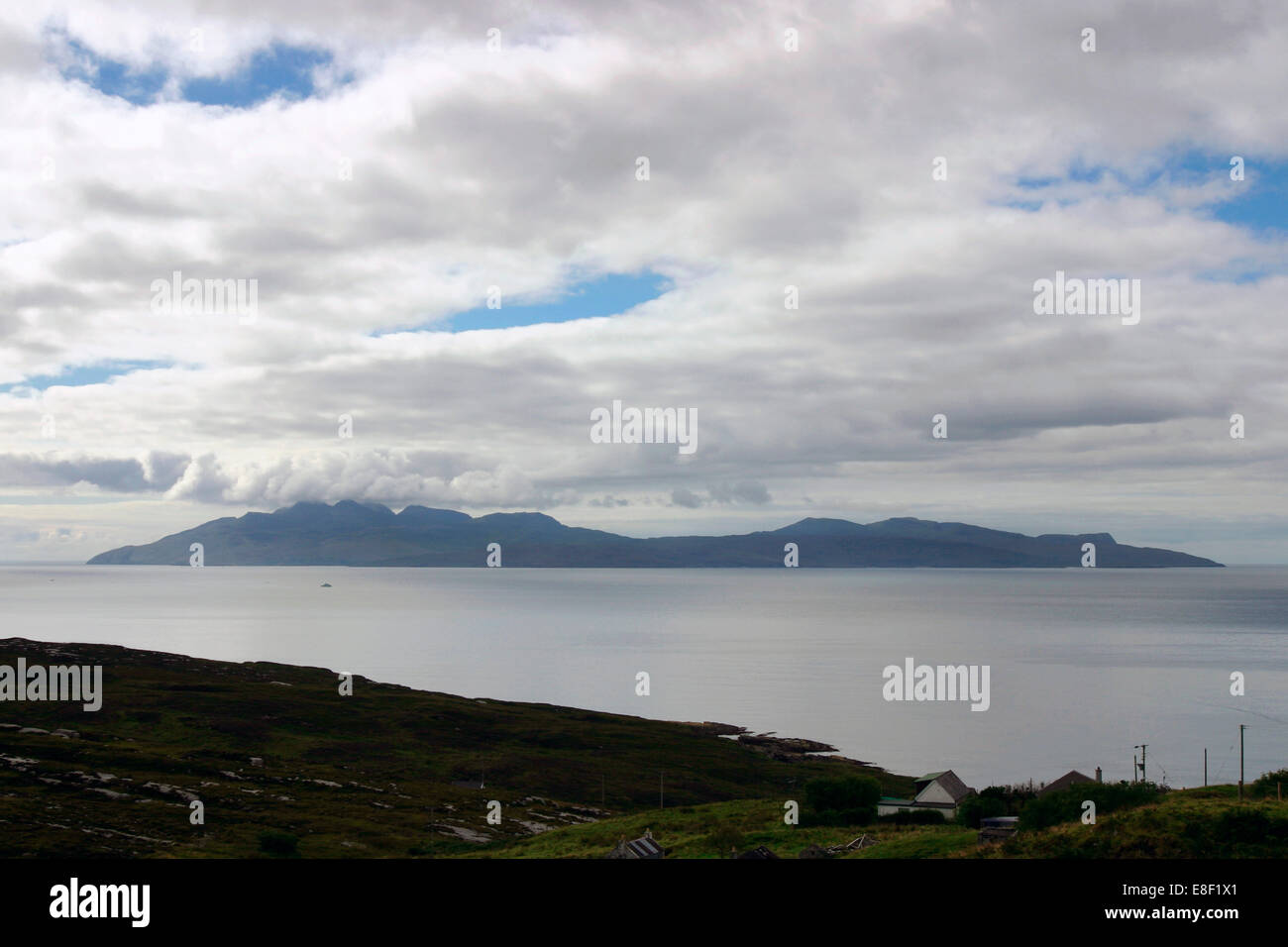 The island of Rum from Skye, Highland, Scotland Stock Photo Alamy