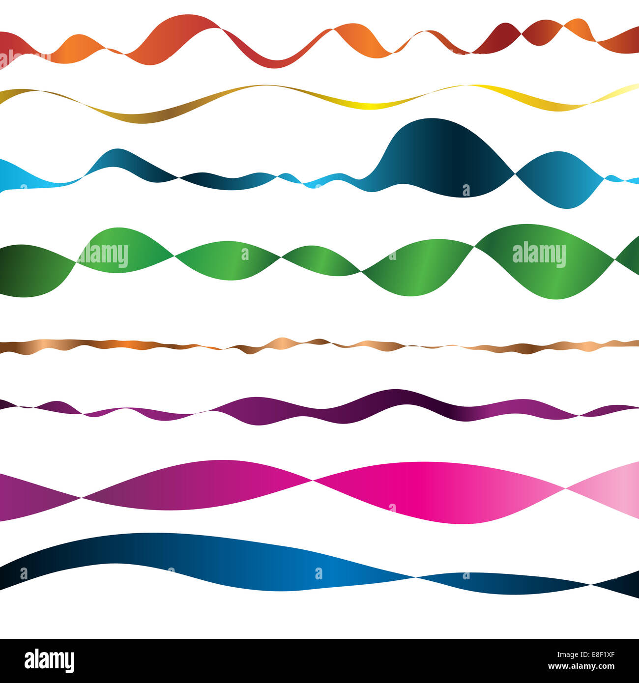 Set of color ribbons Stock Photo Alamy