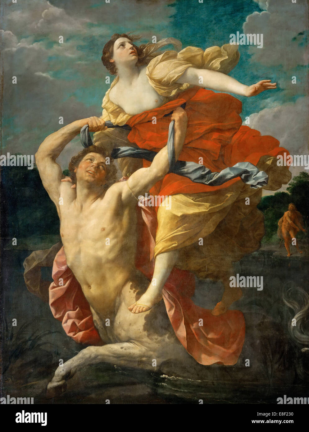The Abduction of Deianeira by the Centaur Nessus. Artist: Reni, Guido (1575-1642) Stock Photo