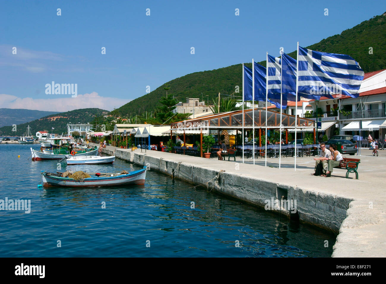 Waterfront at Sami, Kefalonia, Greece Stock Photo - Alamy