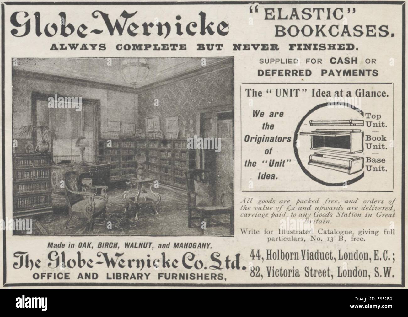 GlobeWernicke Elastic bookcase, 1906. Artist Unknown Stock Photo Alamy