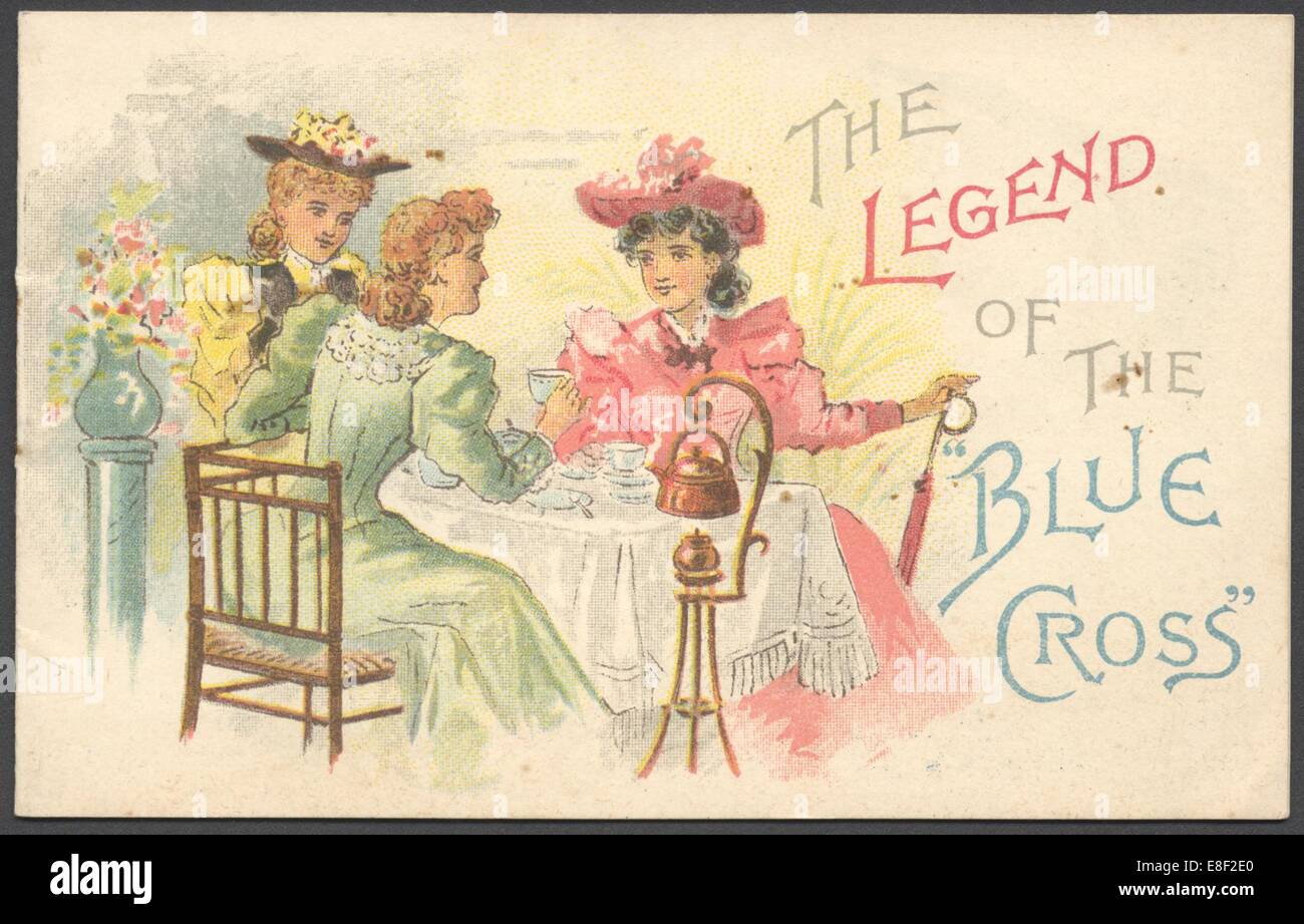 Blue Cross Tea, 1890s. Artist: Unknown Stock Photo