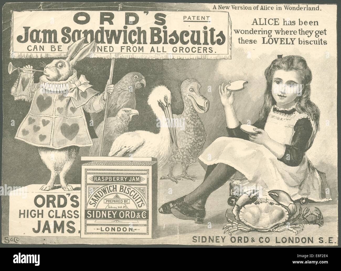 Sidney Ord Jam Sandwich Biscuit, 1890s. Artist: Unknown Stock Photo